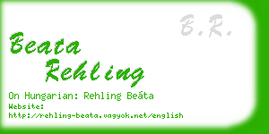 beata rehling business card